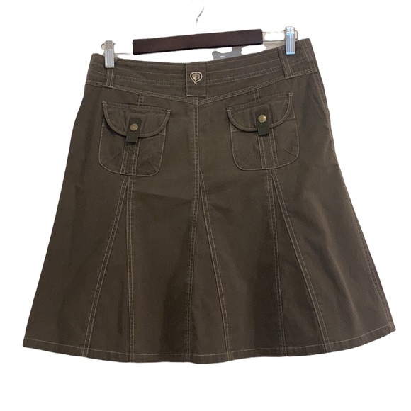 Kuhl Splash Skirt Womens 6 Brown Khaki Cotton Stretch Gorpcore Hiking Camping - Picture 2 of 10